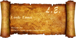 Leeb Emma névjegykártya